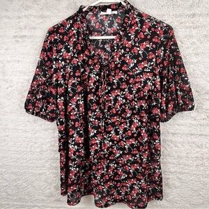 PERSEPTION CONCEPT Floral Blouse Top Ditzy Print Medium